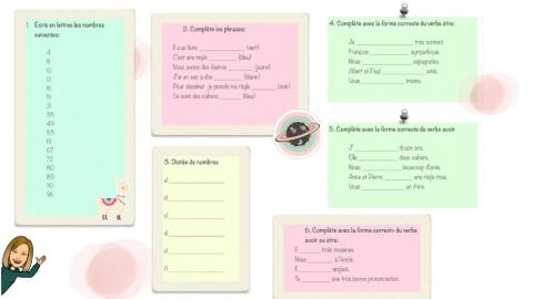 Nombres, verbe être et avoir