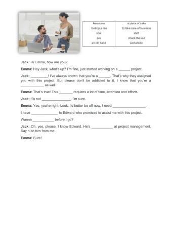 Slang and idioms-work