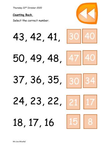 Counting Back 50