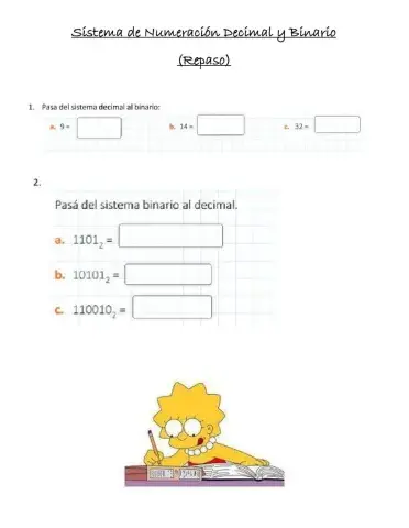 Sistema decimal y binario