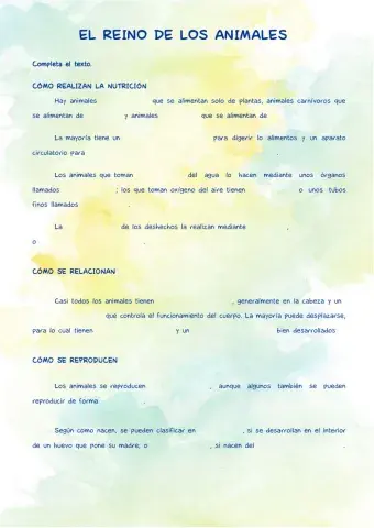 El reino de los animales