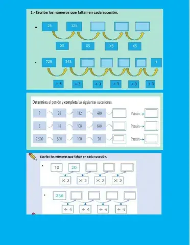 Sucesiones con multiplicación y división