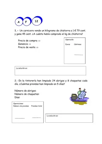 Problemas matemáticos de tercero