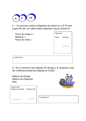 Problemas matemáticos de tercero