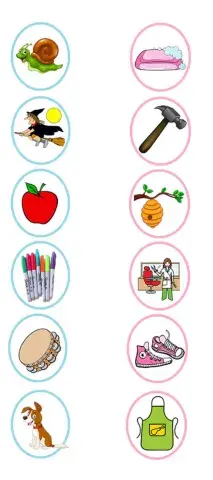 Unir las palabras que contengan sílabas en común