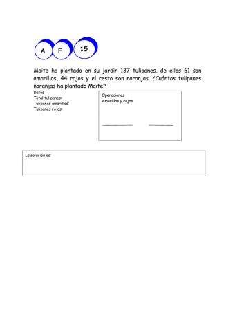 Problemas matemáticos de tercero