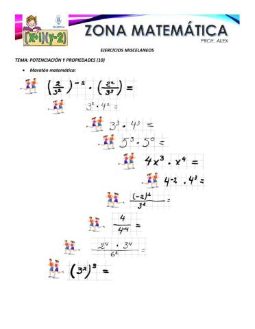 Propiedades de potenciación