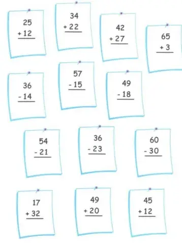 Sumas y restas sin llevada