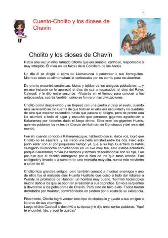 Cuento-Cholito y los dioses de Chavín.