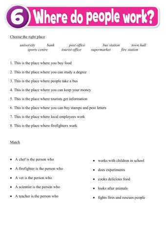 Where do people work?