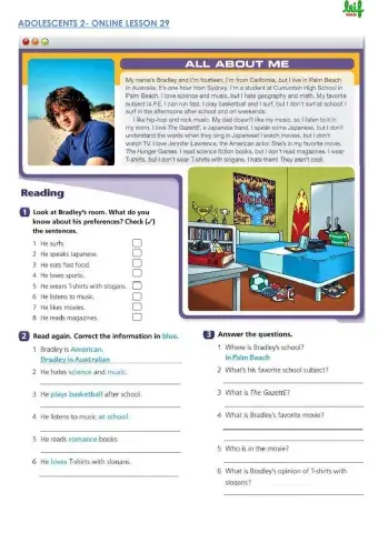 Adolescents 2- Lesson 29 (TEST)