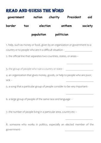 Society and politics