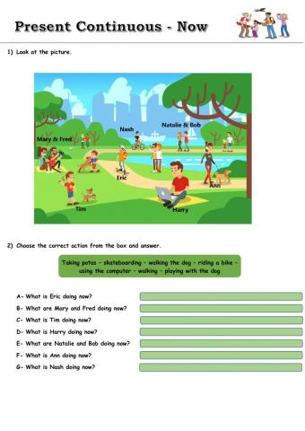 Present continuous now