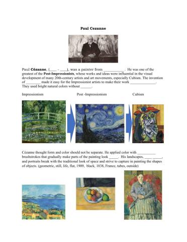 Cezanne Post-Impressionist