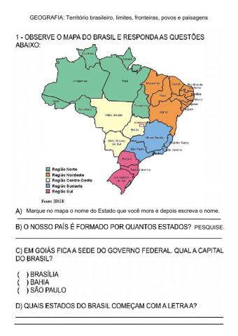 Território brasileiro, formação e paisagem