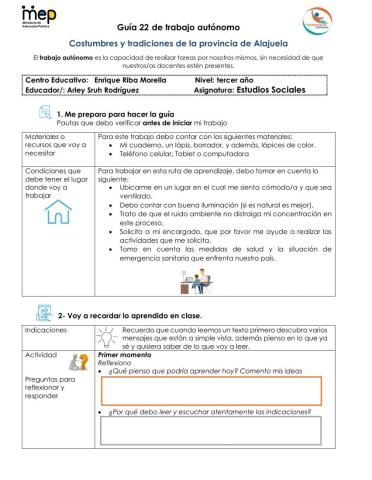 Costumbres y tradiciones de la provincia de Alajuela