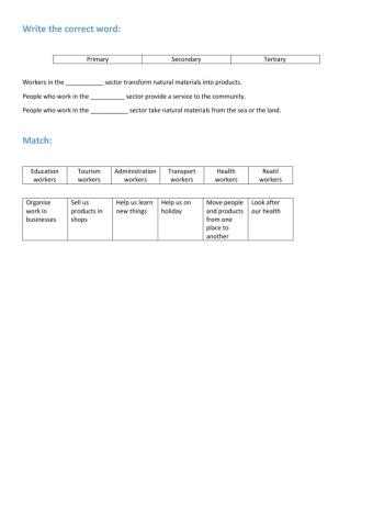 Tertiary sector and productive processes