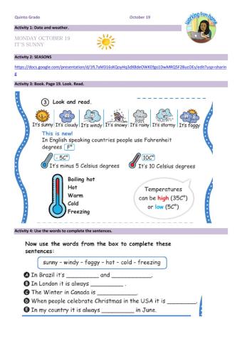 5th grade october 19