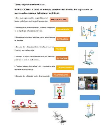 Actividad 1: Métodos de Separación