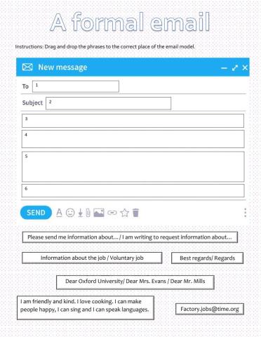 A formal email