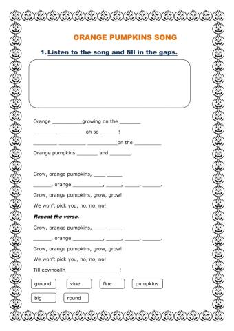 Orange Pumpkins song