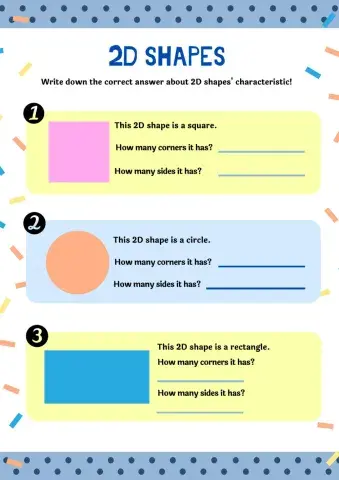 2D Shapes' Characteristics