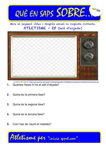 Que saps sobre...Atletisme 25 (Salt alçada)