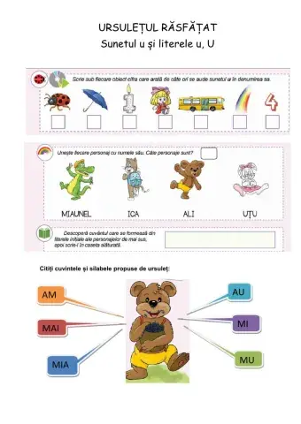 Sunetul u, literele u, U