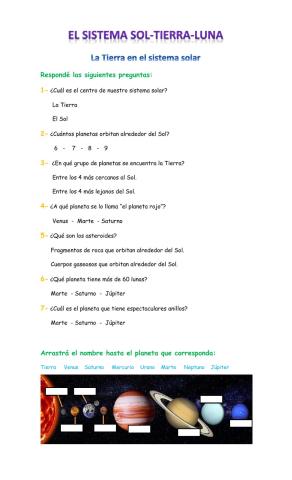 La Tierra en el sistema solar