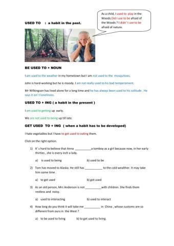 Used to -Be used to-Get used to