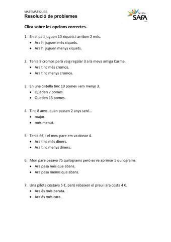 Pensa i tria l'opció correcta