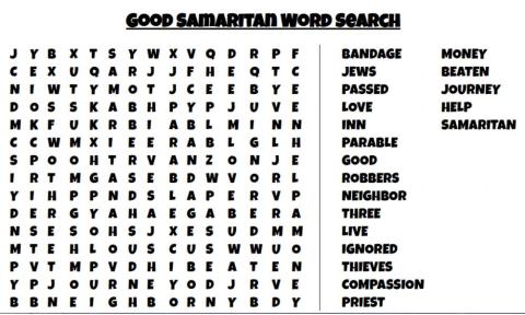 Good Samaritan Word Search