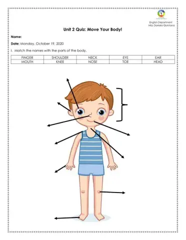 Unit 2 Quiz 19-10-20 (2°Grade)