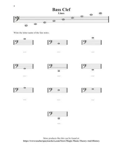 Bass Clef Ledger Lines 1