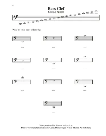 Bass Clef Ledger Lines 3