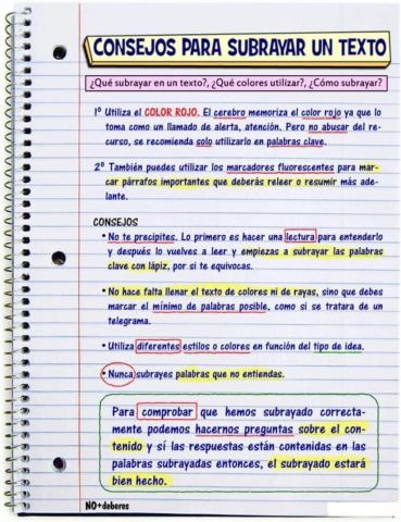 Como subrayar un texto