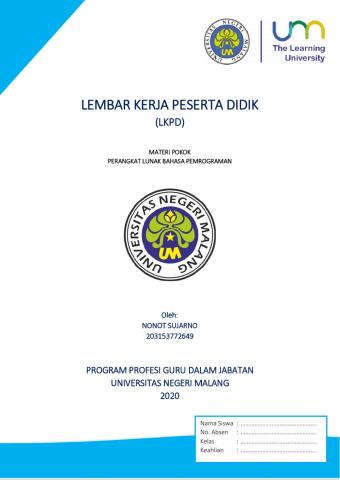Perangkat lunak bahasa pemrograman