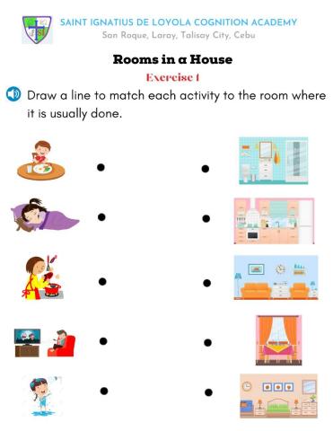 Rooms in a House Exercise 1
