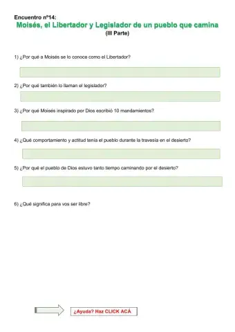 Moisés, el Libertador y Legislador de un pueblo que camina (III Parte)