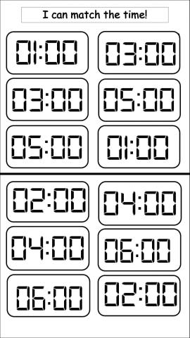 Matching Digital Clocks 1 BW