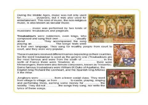 Secular Music in the MIddle Ages