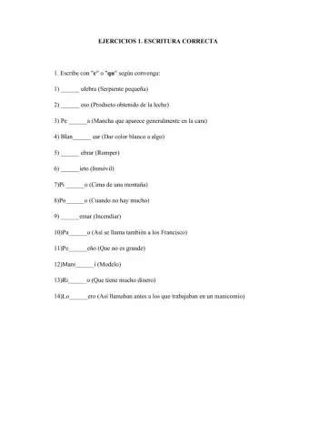 Ortografía correcta