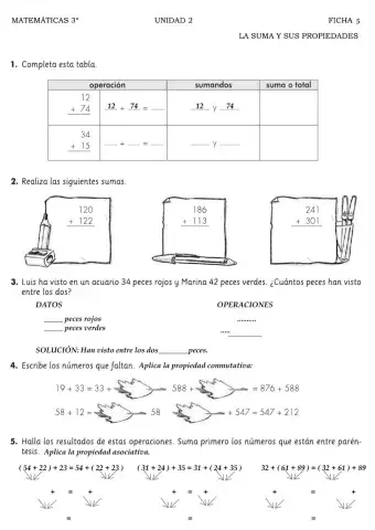 Propiedades de la suma