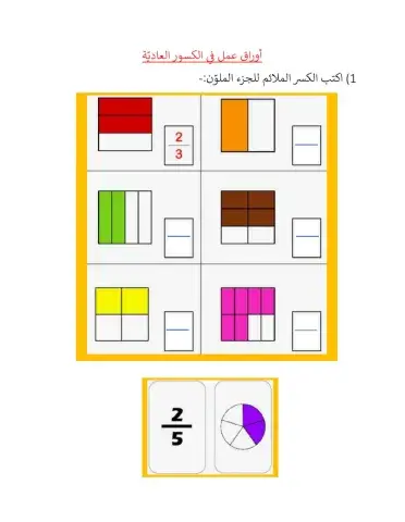 الكسور العادية