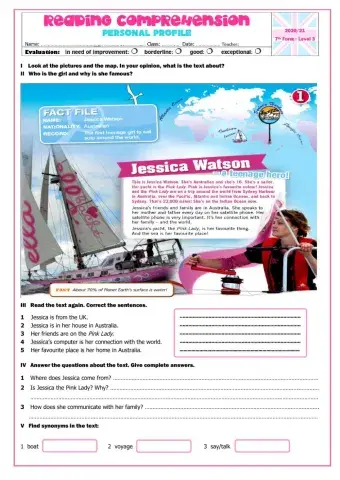 Reading Comprehension: personal identity