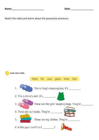 Year 4 Get Smart Unit 7 Smart Kids (Possessive Pronouns)