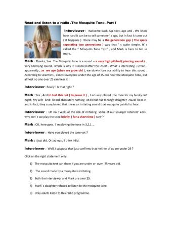 The Mosquito Tone Test . Listening Task