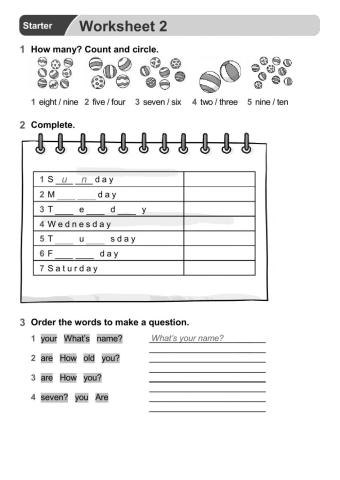 Unit Starter - Worksheet 2