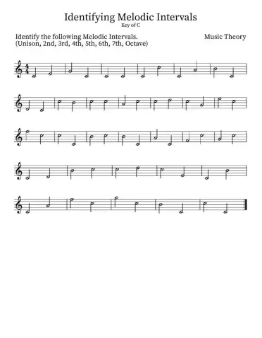 Identifying Melodic Intervals
