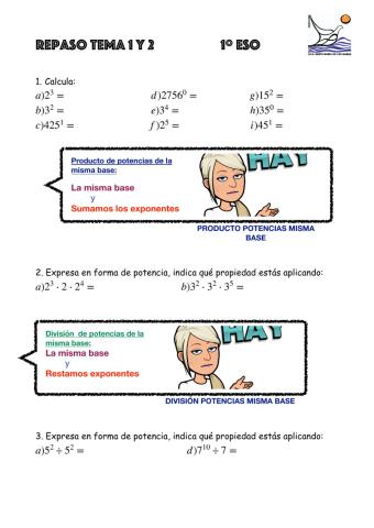 Repaso naturales y potencias